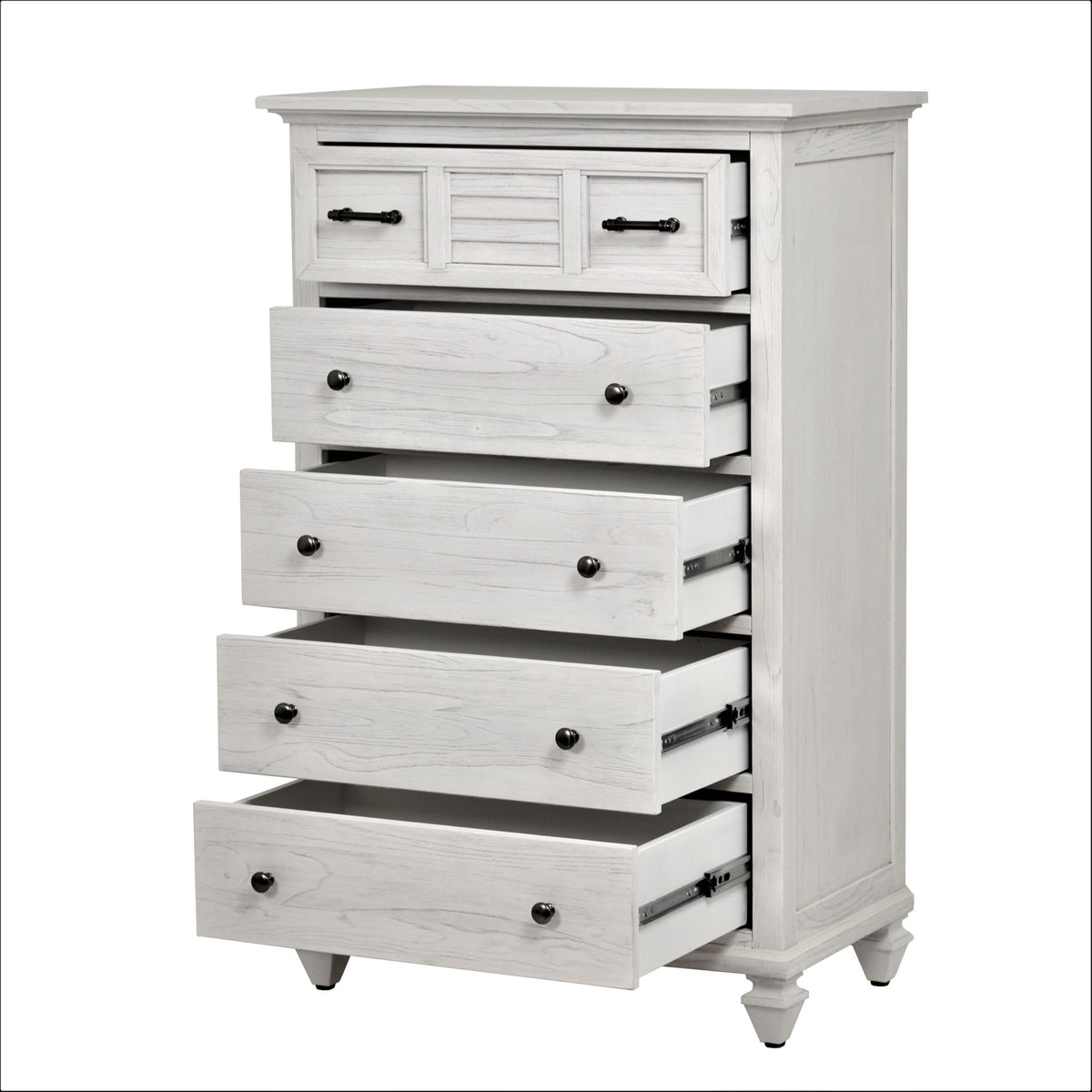 Surfside - 5 Drawer Chest - Weathered White
