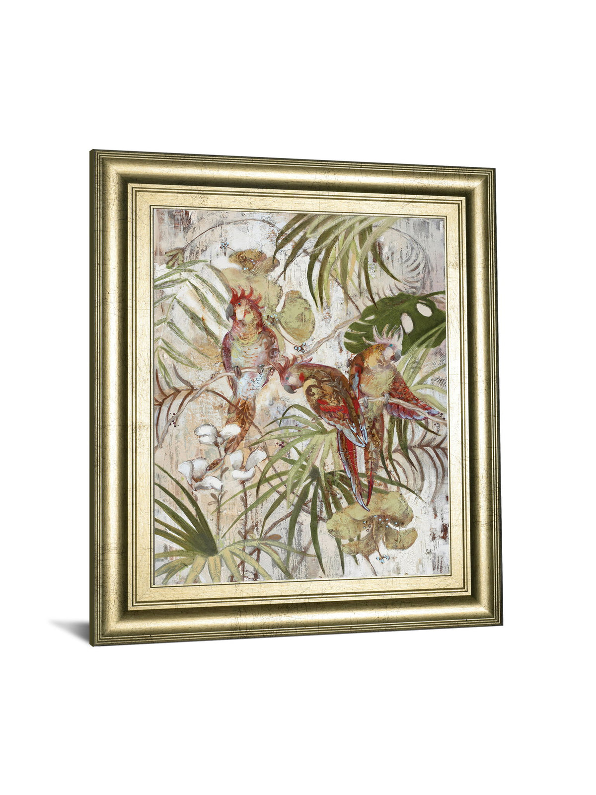 Let's Talk By Sofi Taylor - Framed Print Wall Art - Green