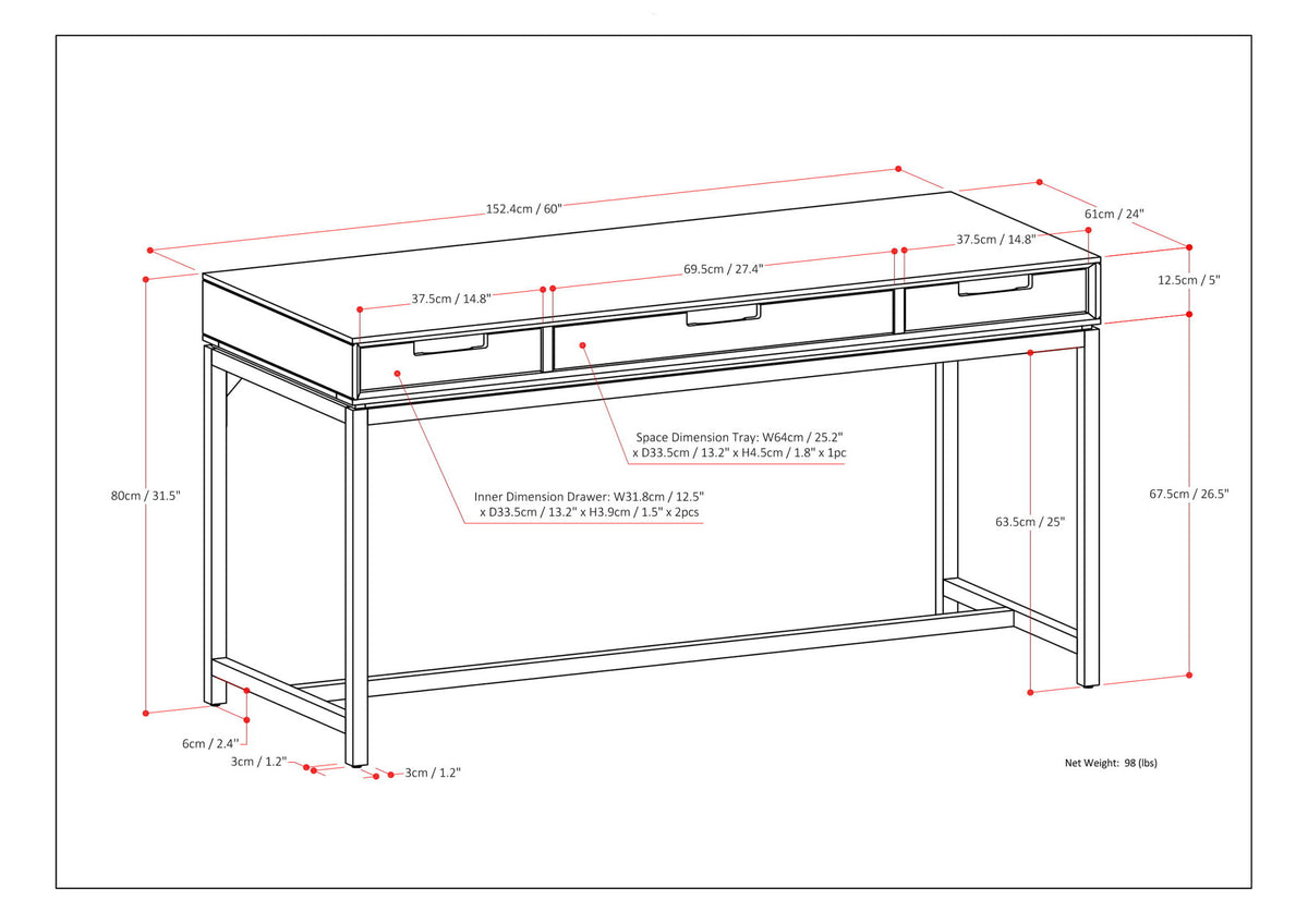 Banting - Desk - Walnut Brown