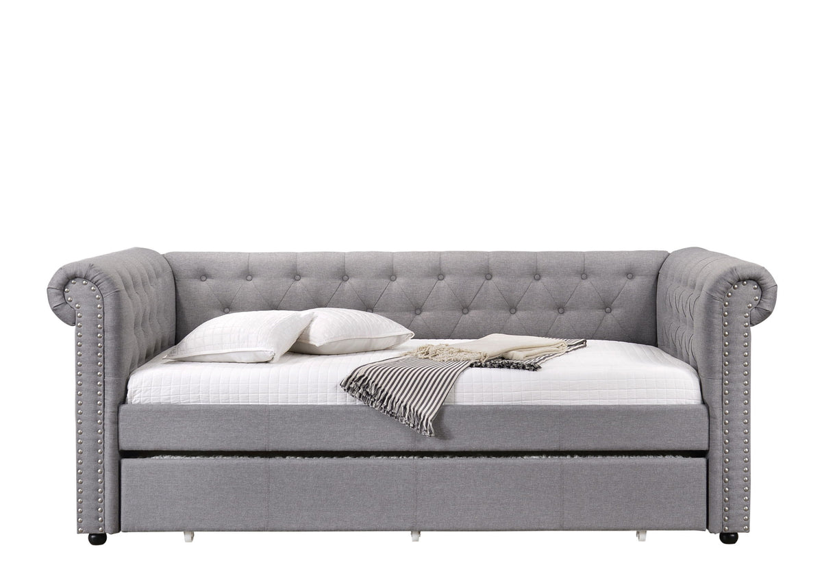 Justice - Twin Daybed With Trundle - Gray