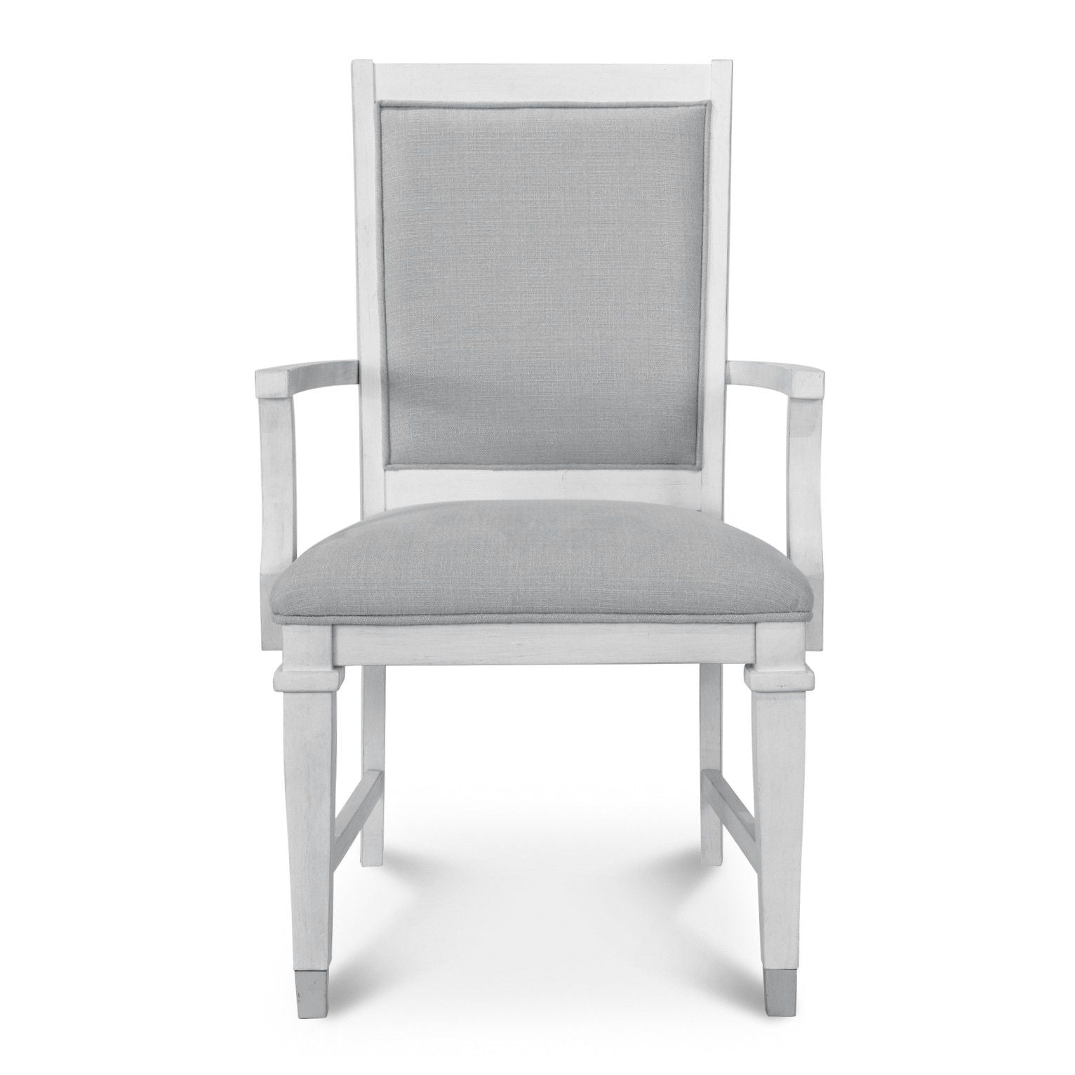 Point Breeze - Upholstered Arm Chair (Set of 2) - Fresh White / Gray