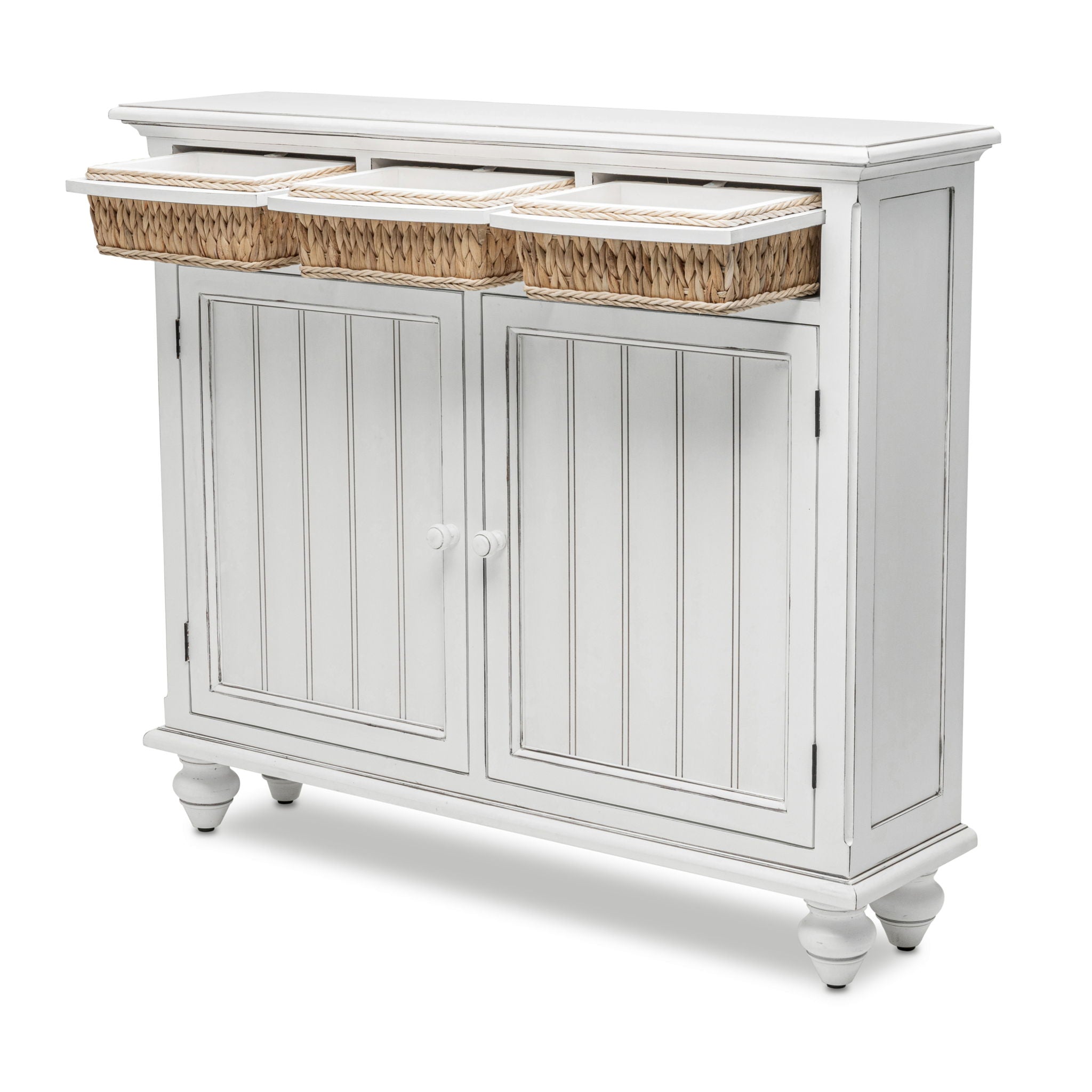 Monaco - Entry Cabinet With Baskets - Blanc