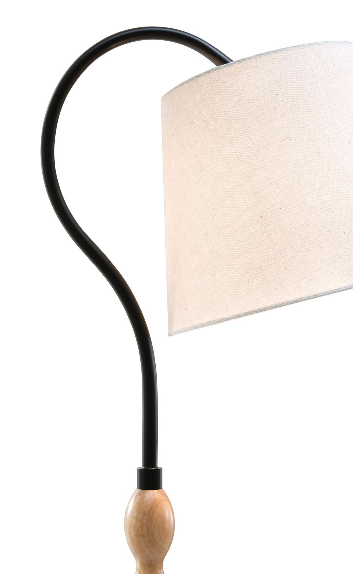 Corinwell - Wood Floor Lamp - Brown / Black