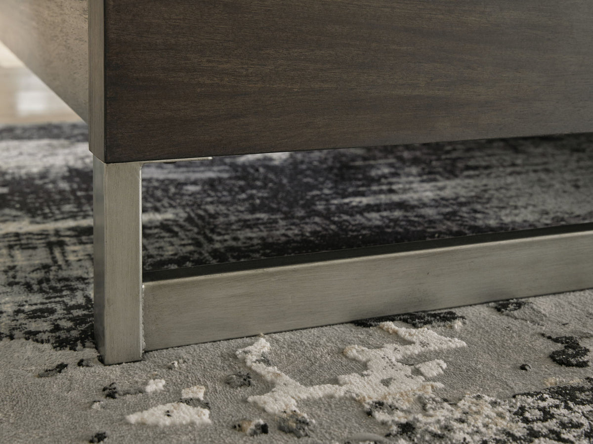 Arkenton - 3 Pc. - Dresser, Mirror, King Panel Bed - Grayish Brown