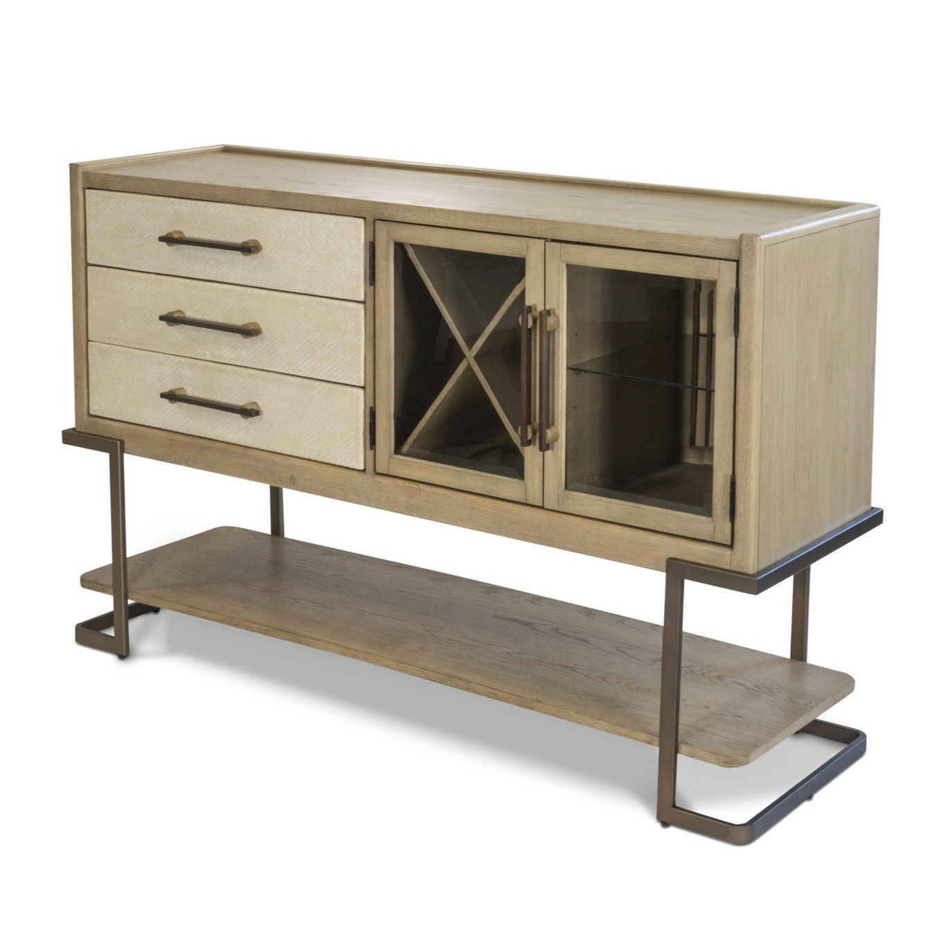 Rio Vista - Credenza With Reversible Panels - Muted Earth Tones / Clay