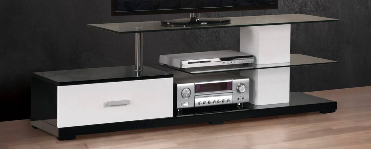 Ivana - TV Stand - White / Black