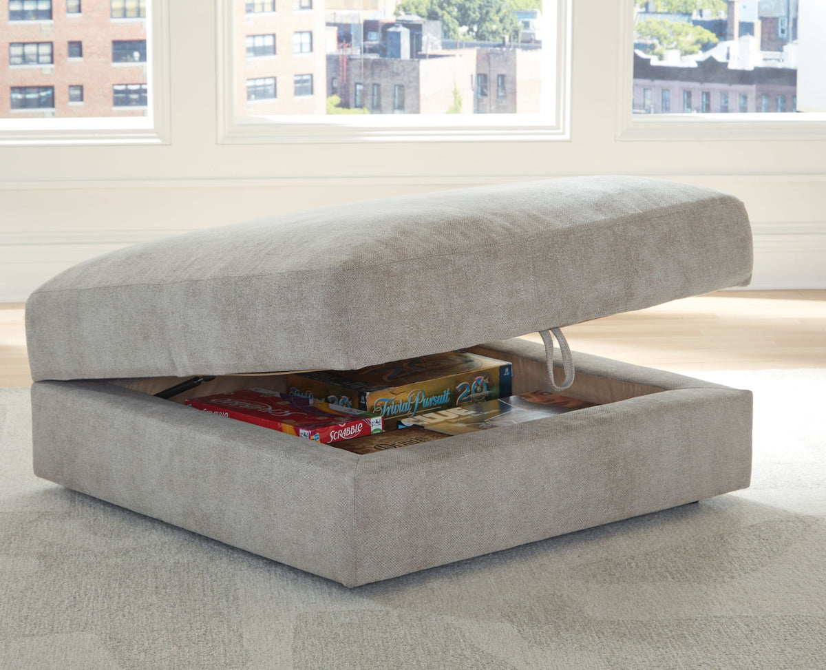 Aslan Court - 2 Pc. - 4-Piece Sofa Pit Sectional, Ottoman - Pebble