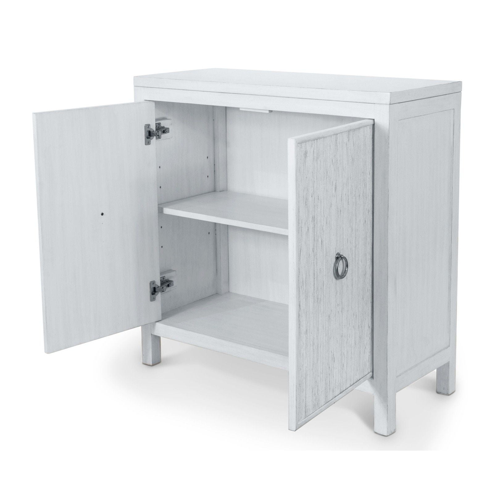 Santorini - 2-Door Bunching Credenza - Fresh White With Soft Gray Glaze