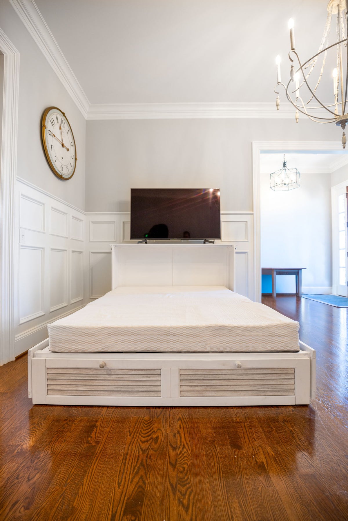 Islamorada - Queen Size Cabinet Bed With Mattress - Dapple Gray / Blanc