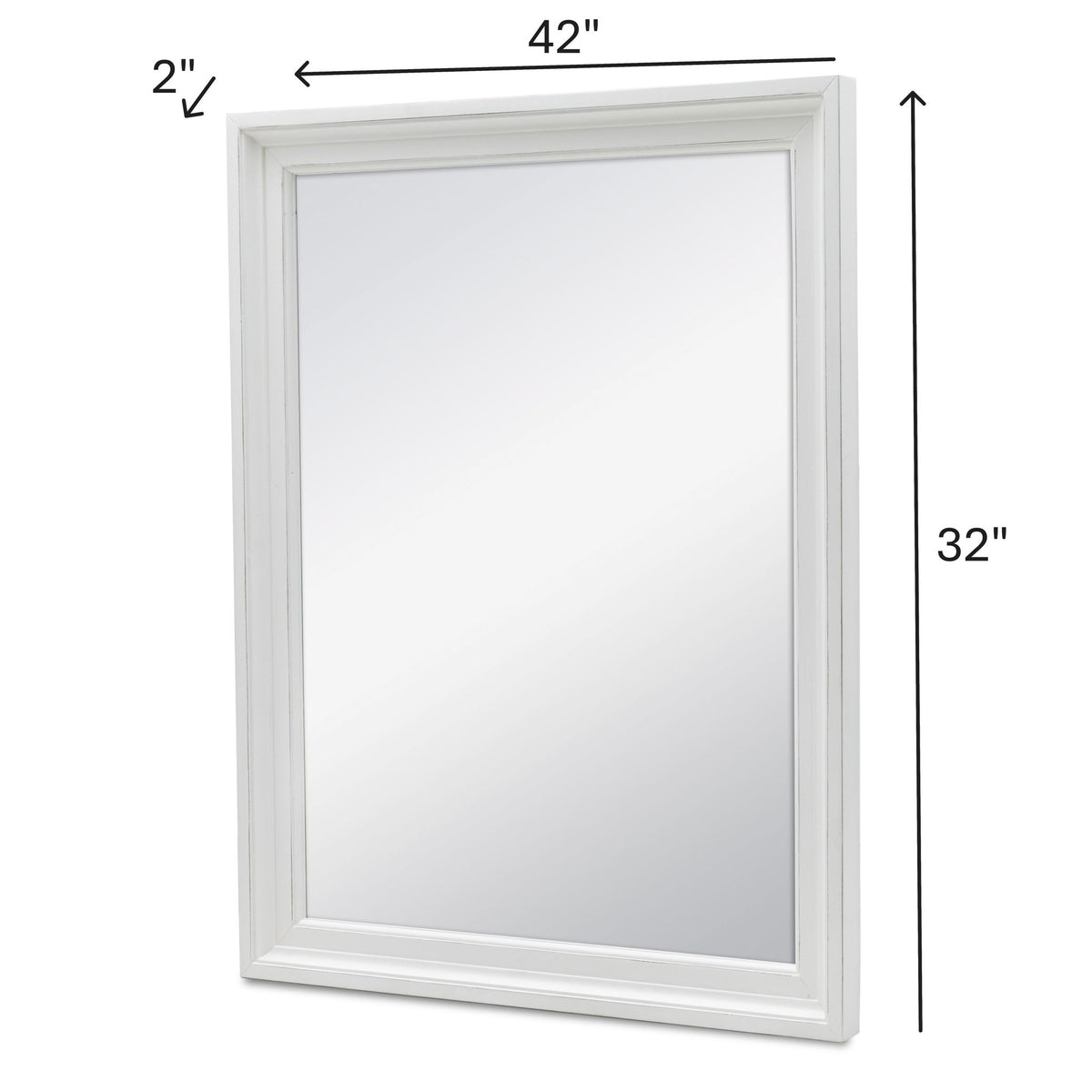 Islamorada - Rectangular Dresser Mirror - Blanc