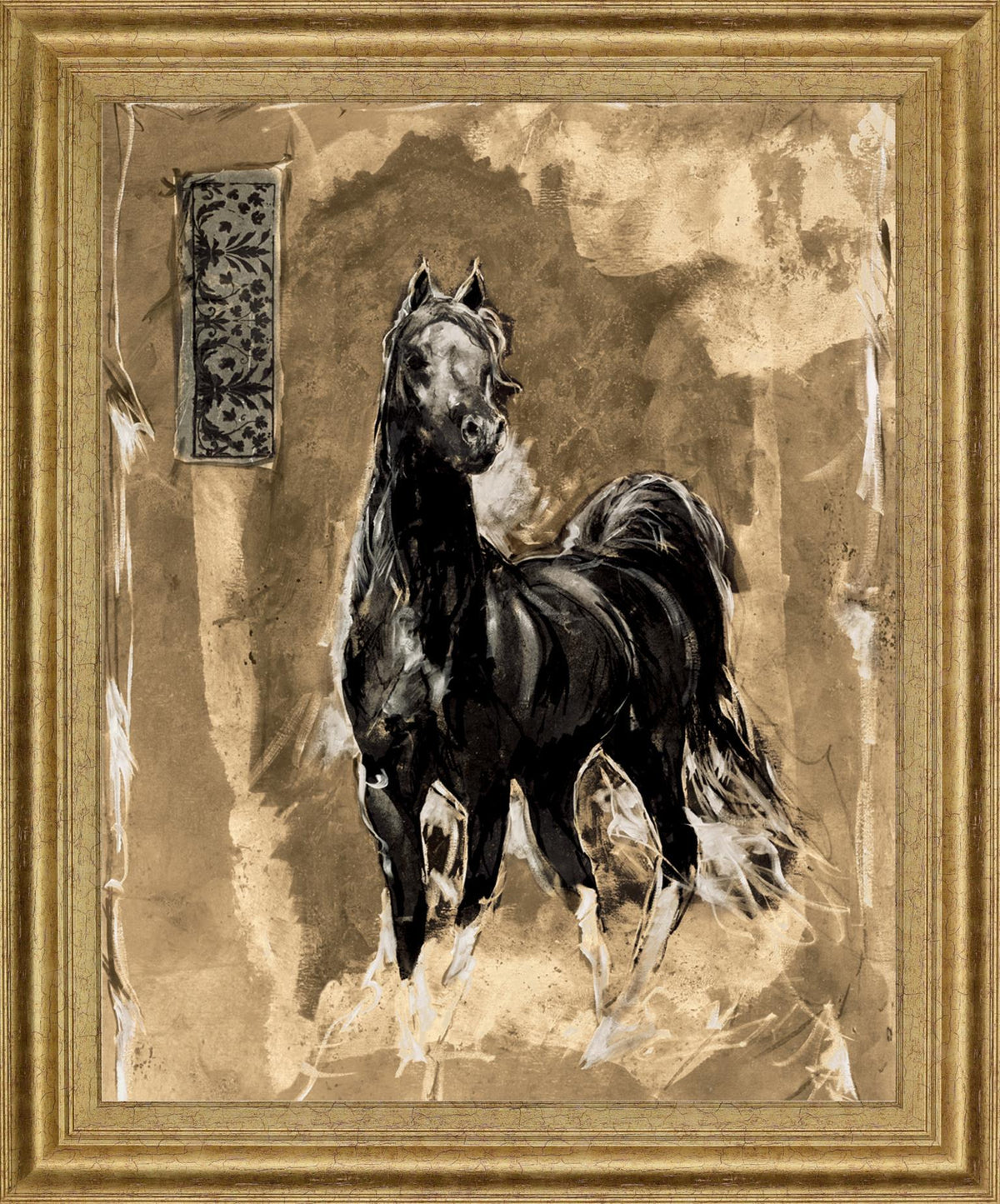 Ebony Grace - 28" x 34" Framed Wall Art - Light Brown