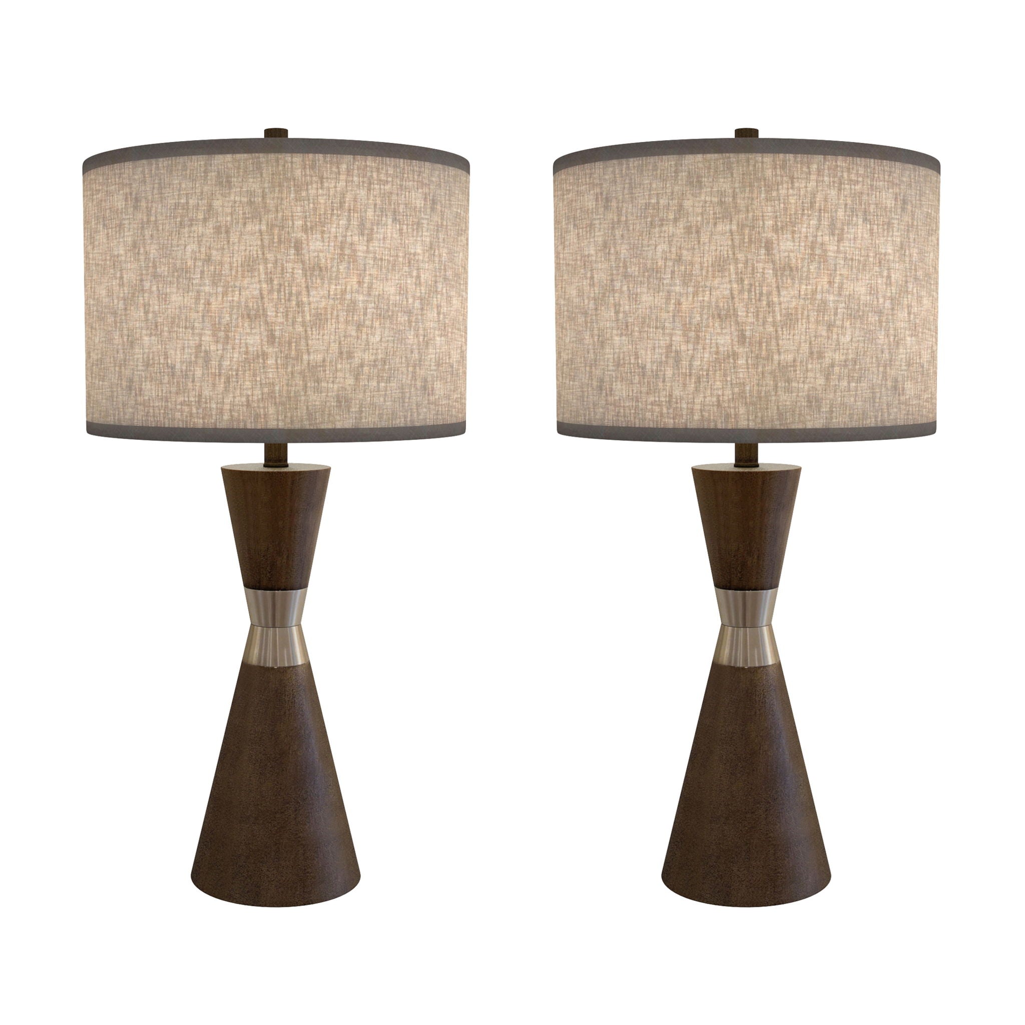 Hourglass - Resin And Metal Table Lamp (Set of 2)