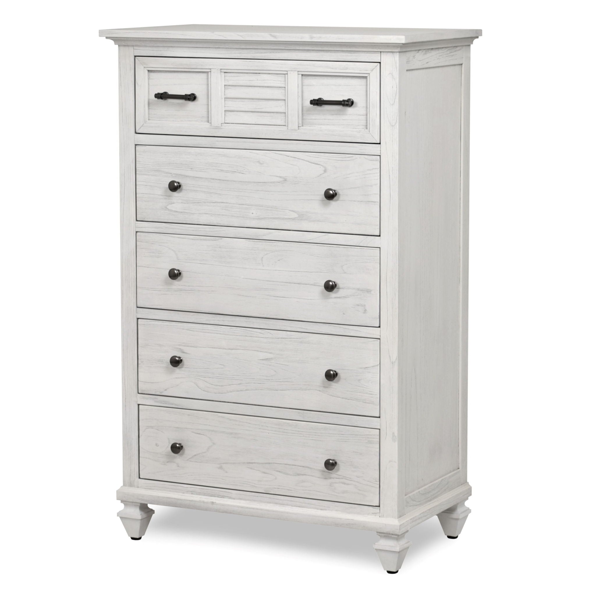 Surfside - 5 Drawer Chest - Weathered White