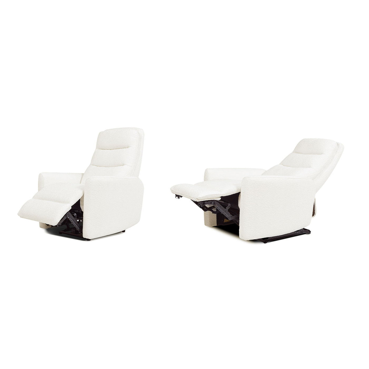 Bloomy - High Back Power Recliner Motion Chair - Chiffon White