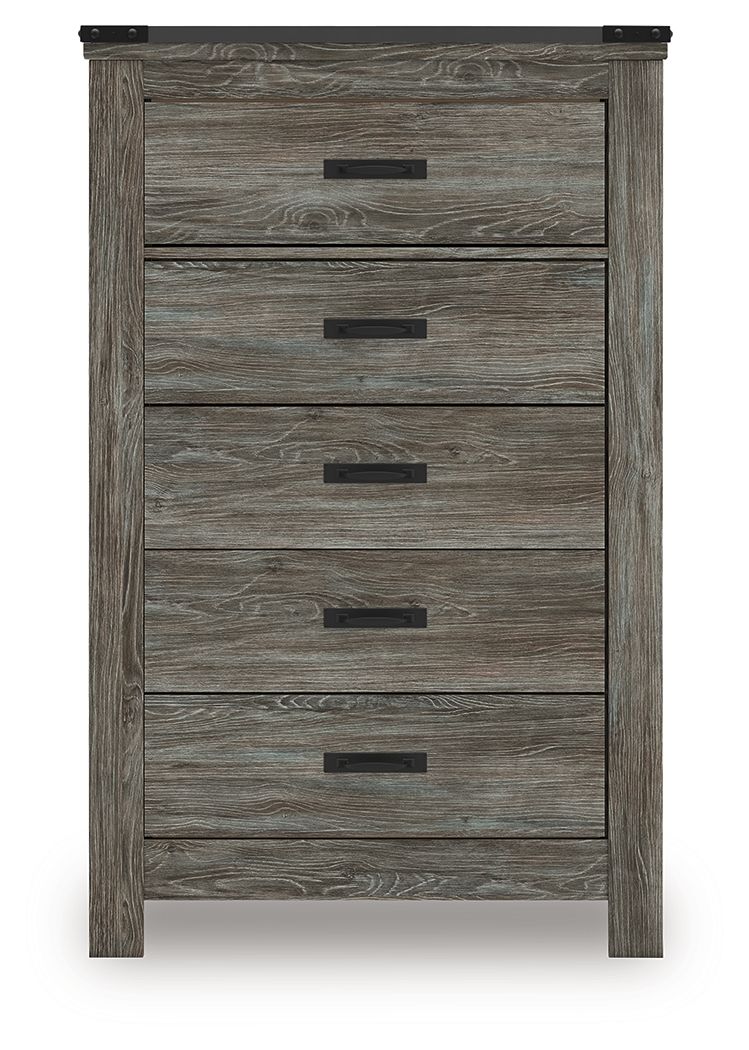Frandern - Five Drawer Chest - Gray