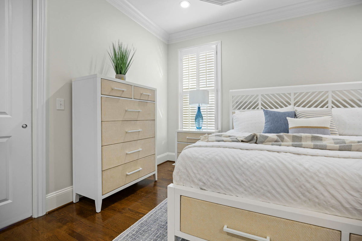 Miramar - 6 Drawer Woven Chest - Sand / Stark White