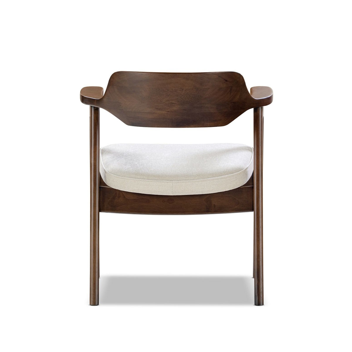 Hayes - Curved Dining Arm Chair - Light Beige