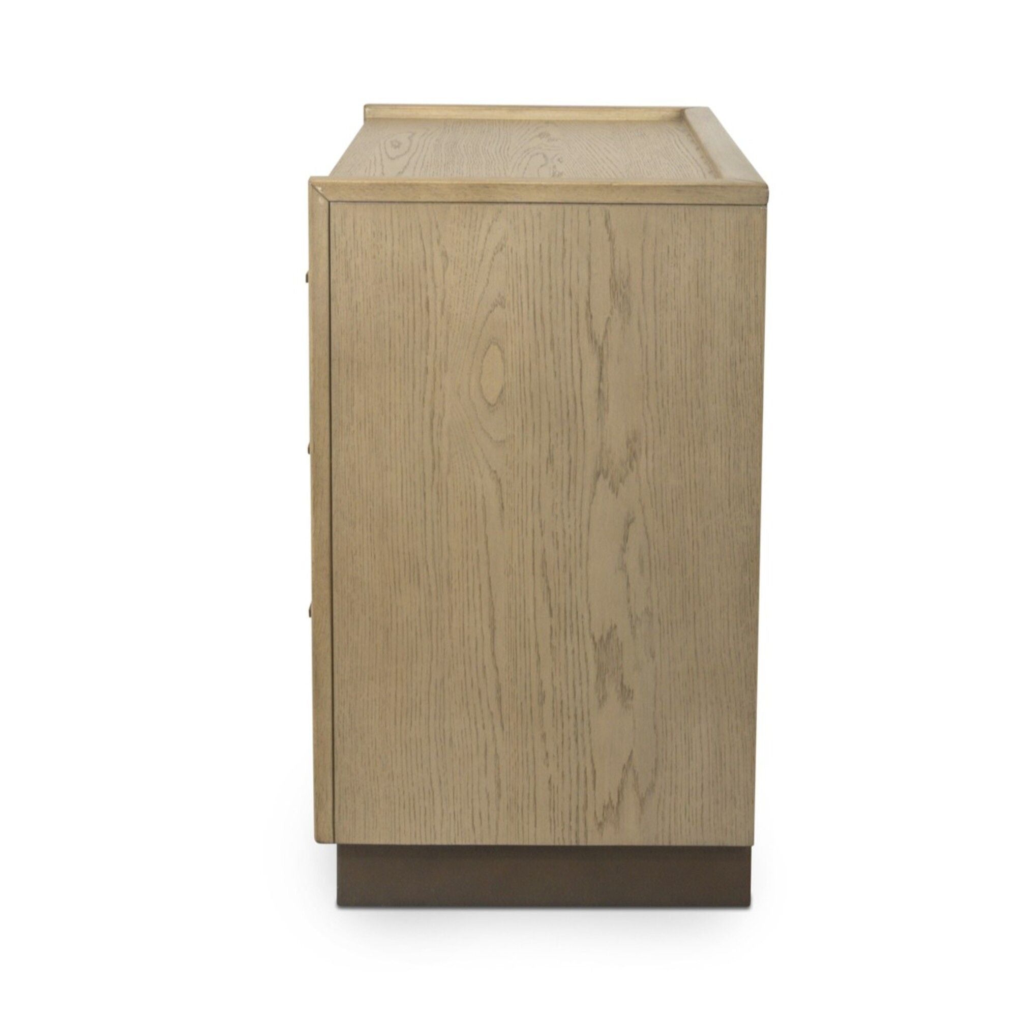Rio Vista - Woven 3 Drawer Nightstand With Power Strip, USB-A And USB-C Port - Muted Earth Tones / Clay