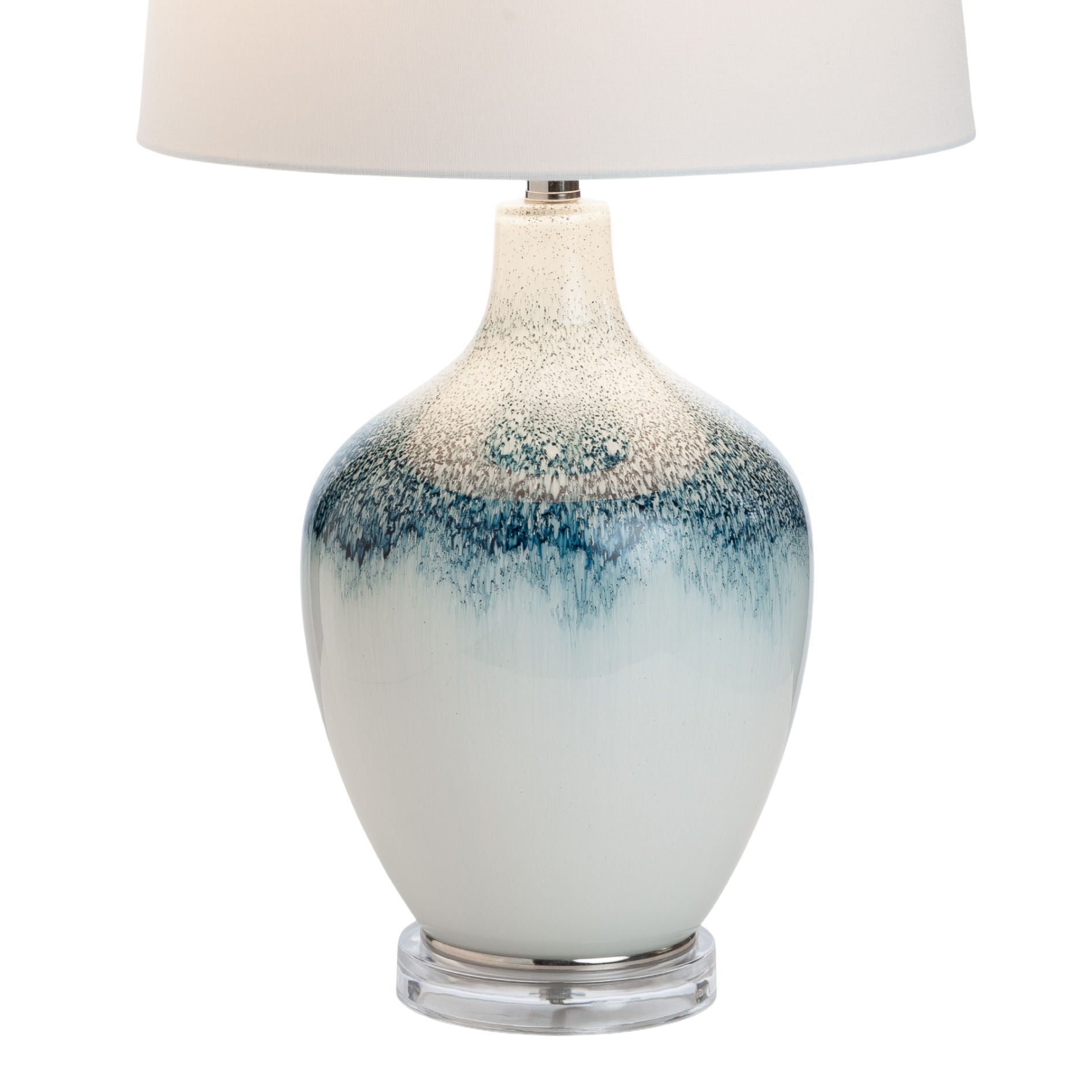 Coast - Glass Table Lamp (Set of 2) - Blue / White