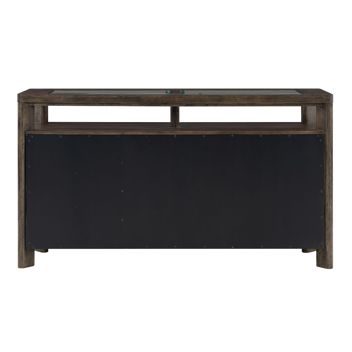 Side Server With Glass Inlay - Dark Oak