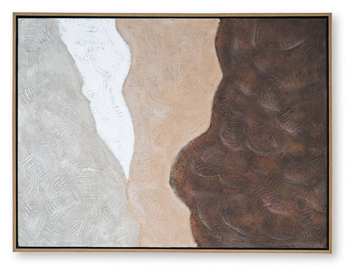 Fanthorne - Wall Art - Tan / Brown / White