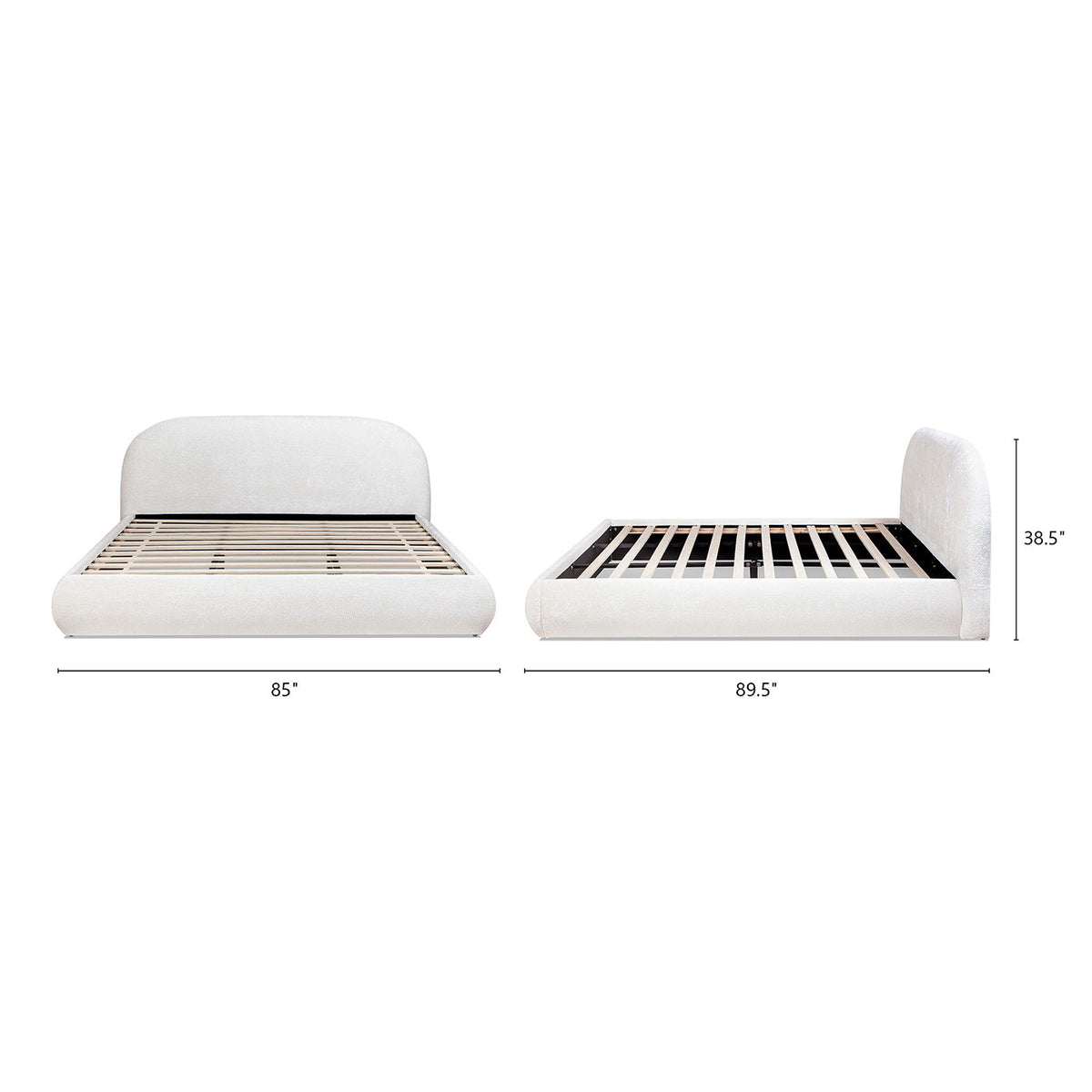 Archie Puffy Grounded - Upholstered Platform Bed