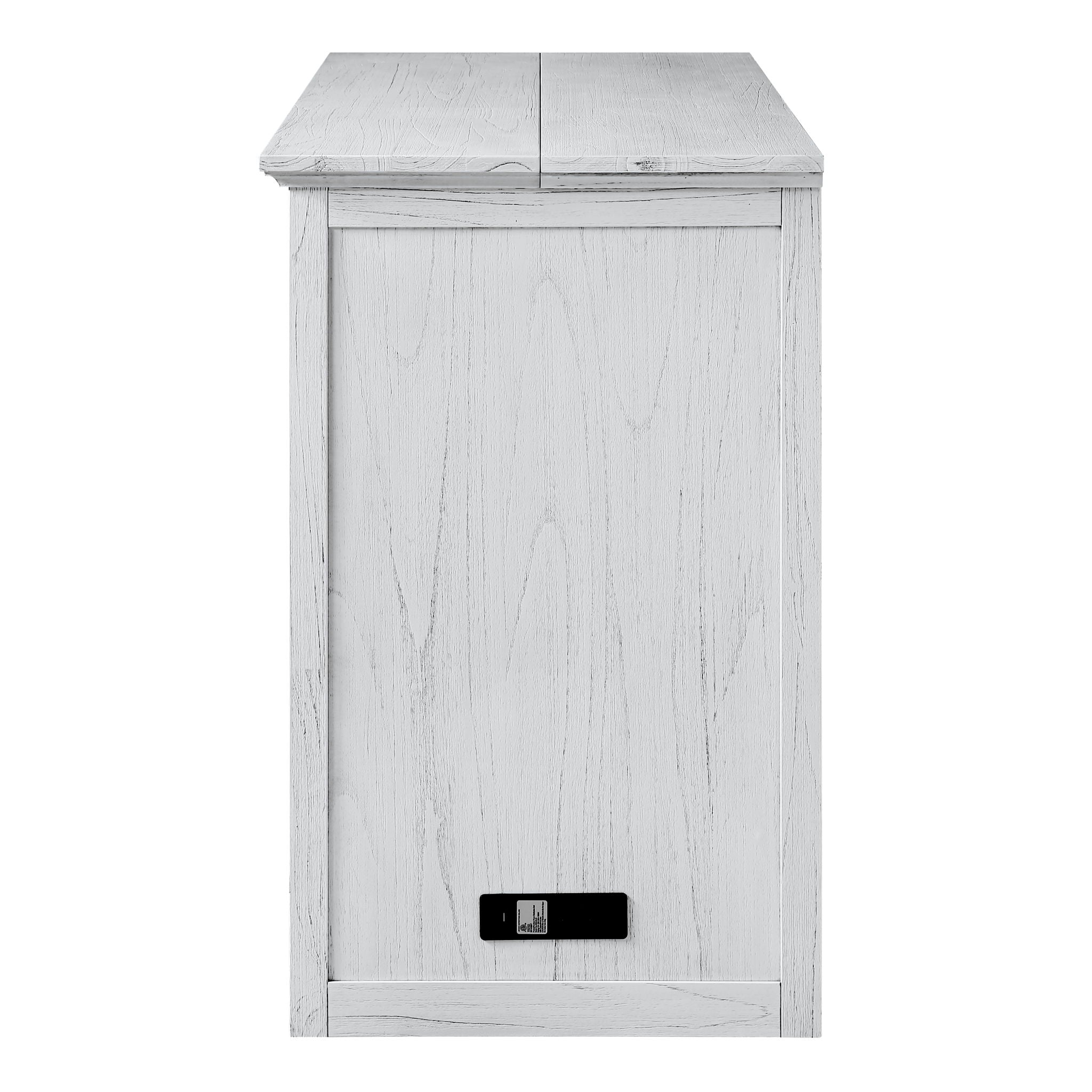 Surfside - Queen Size Cabinet Bed With Mattress - Weathered White