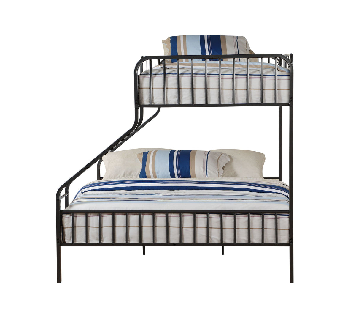 Caius - Twin Long Queen Bunk Bed - Gunmetal