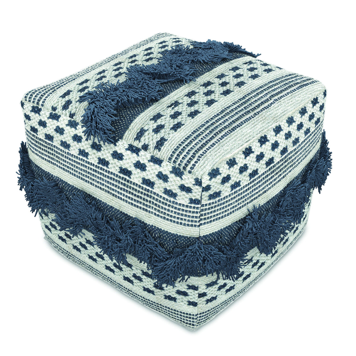 Bowden - Square Pouf Ottoman - Gray