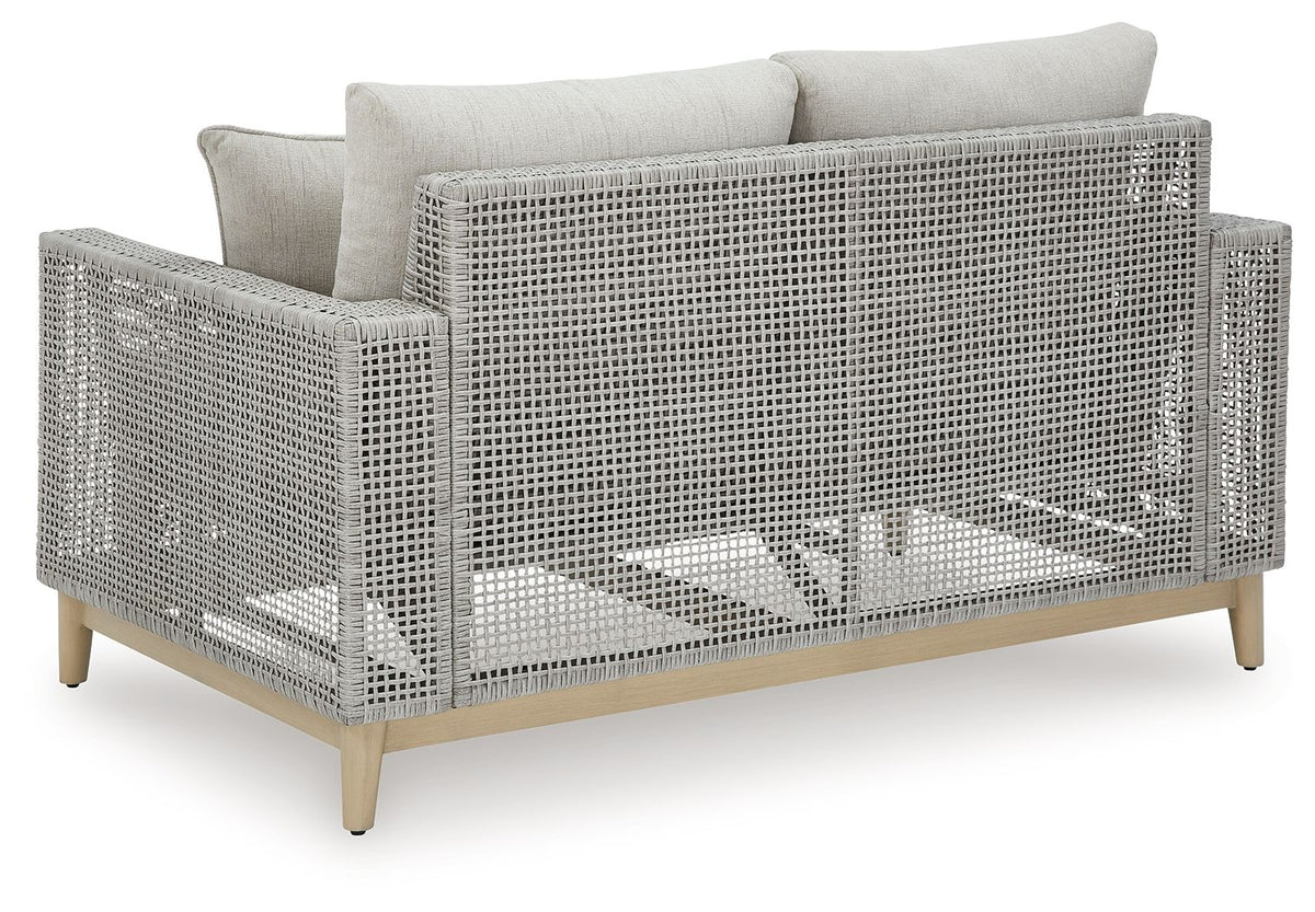 Seton Creek - Loveseat With Cushion - Gray