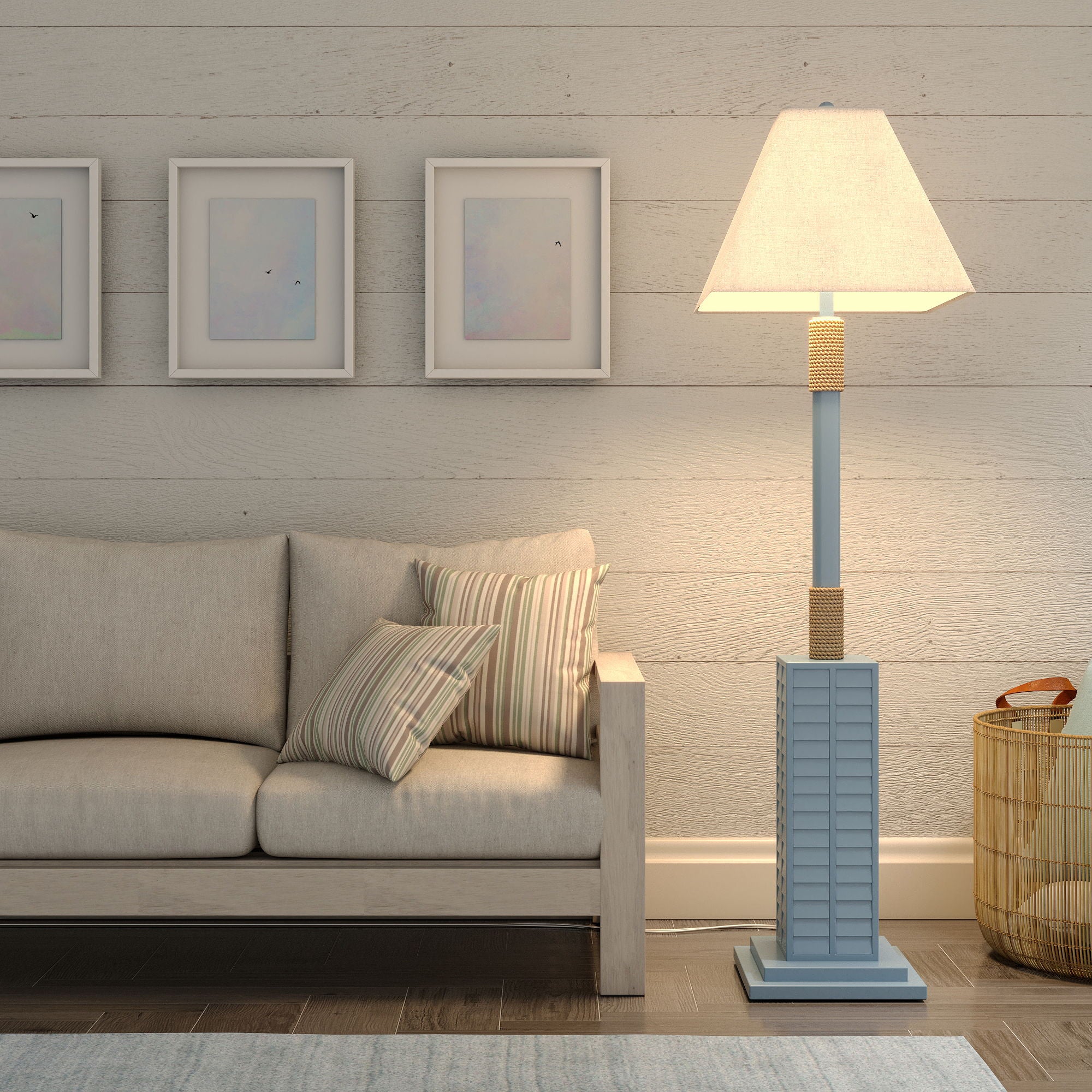 Shutter - Polyresin Coastal Floor Lamp
