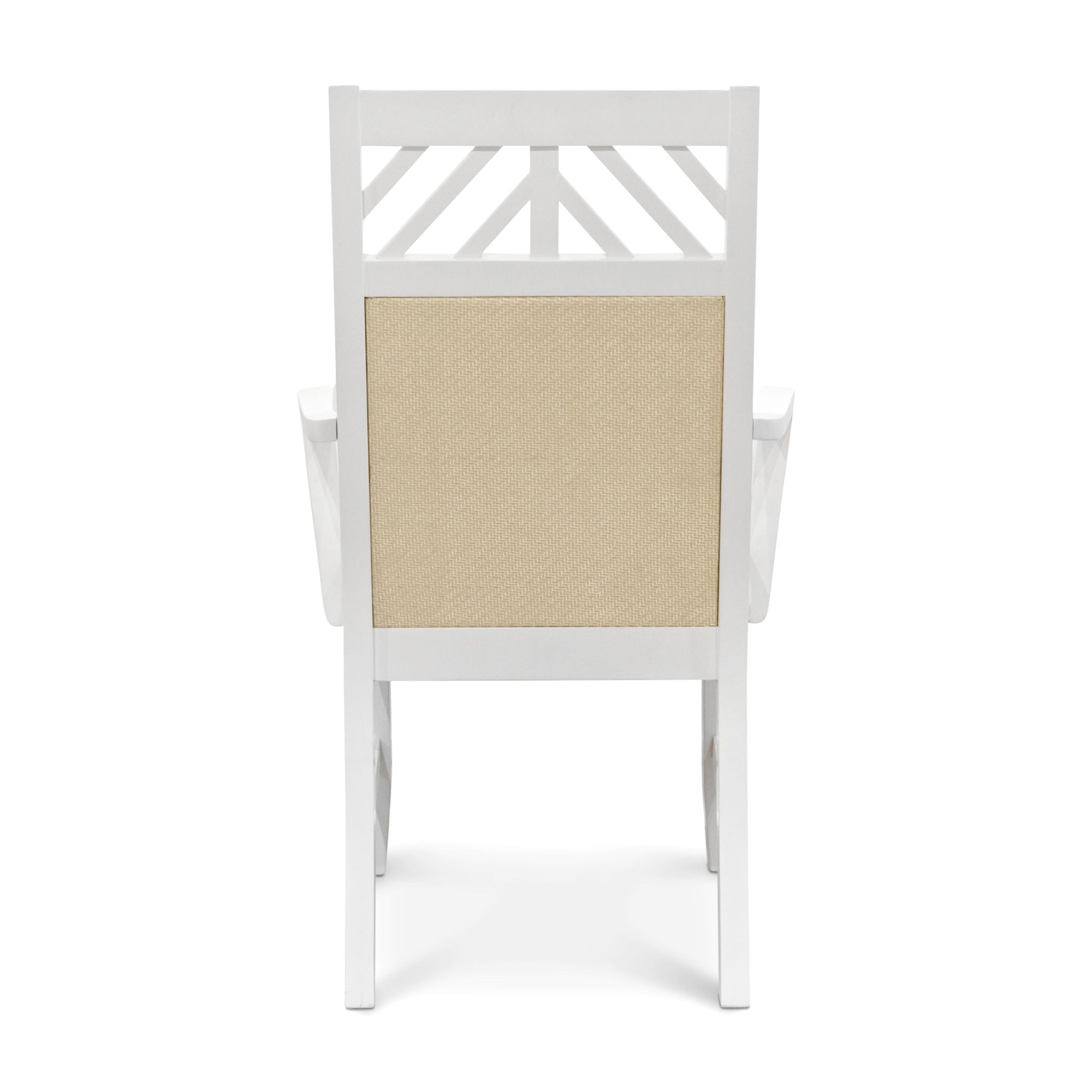 Miramar - Upholstered Dining Arm Chair (Set of 2) - Stark White / Sand