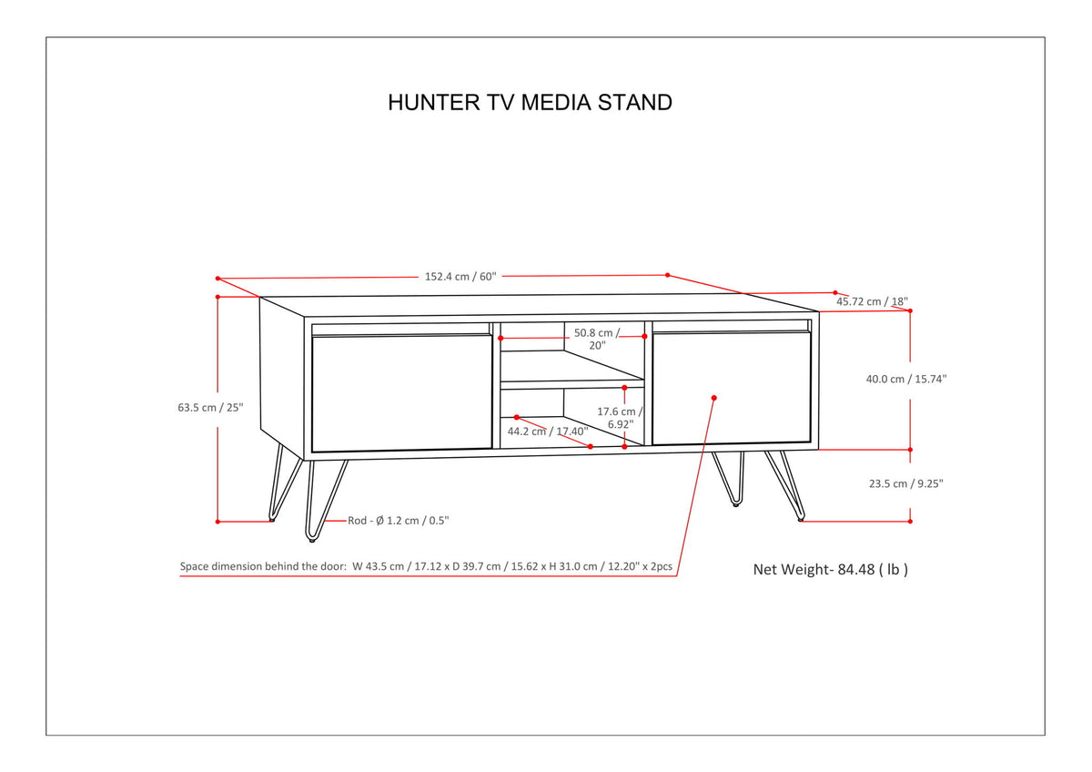 Hunter - Handcrafted TV Media Stand