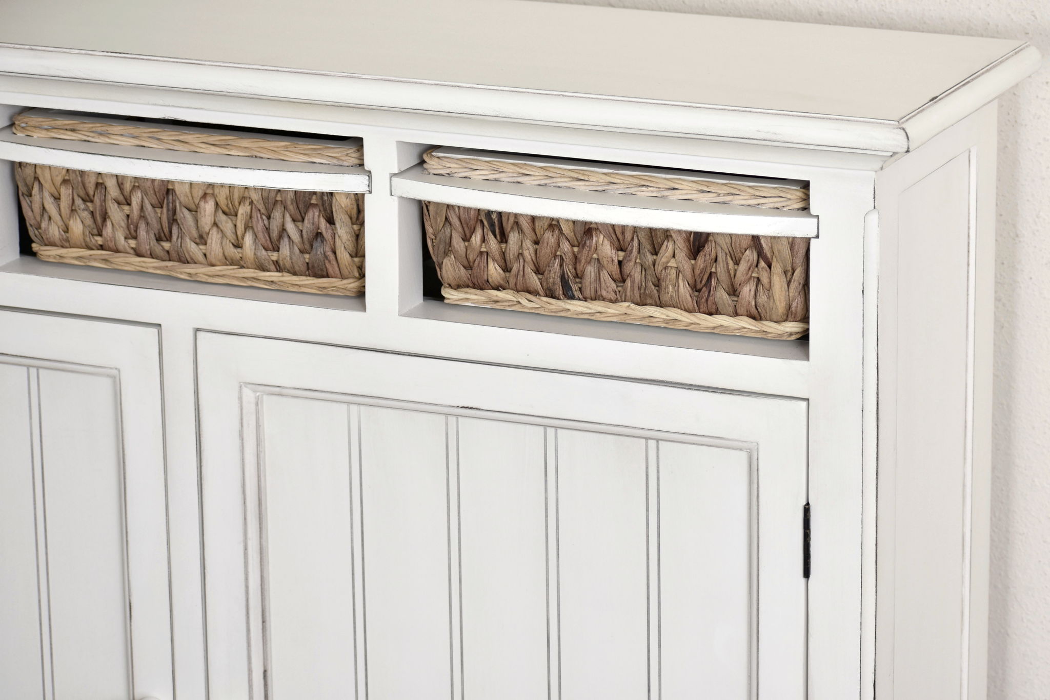 Monaco - Entry Cabinet With Baskets - Blanc