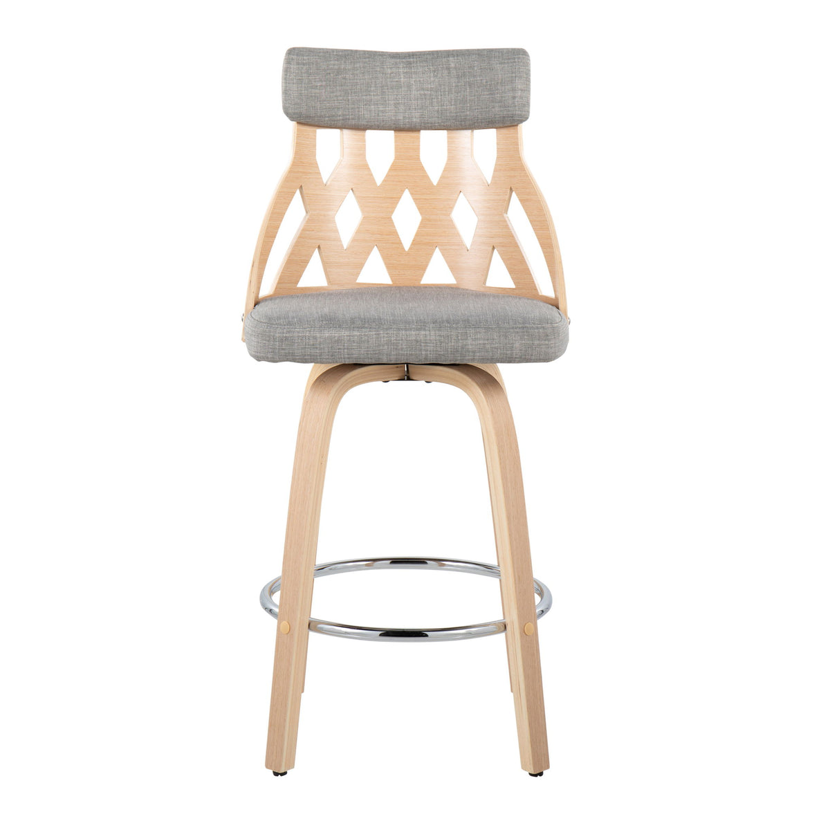 York - Mid-Century Modern Counter Stool - Gray