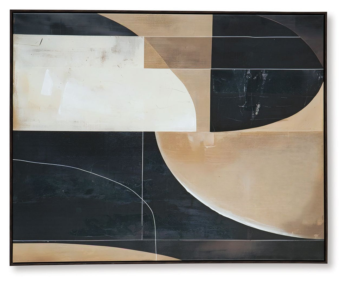Ewanford - Wall Art - Black / Brown / Tan