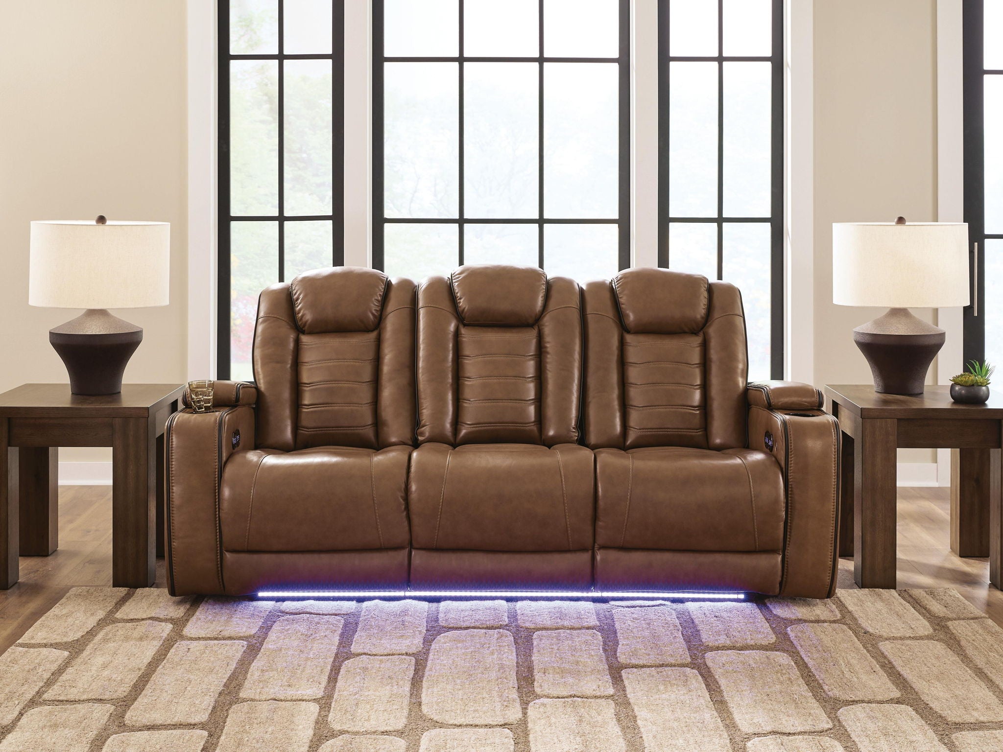 Gruaro - Power Reclining Sofa With Adjustable Headrest - Amber