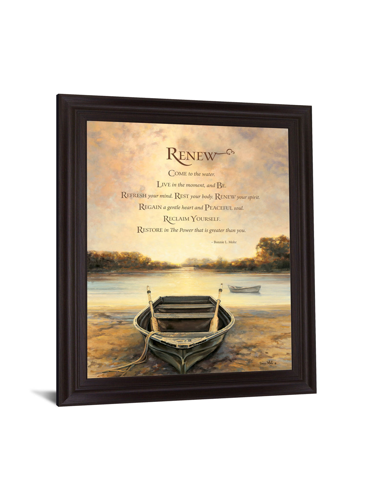 Golden Tranquility - 28" x 34" Framed Wall Art - Beige