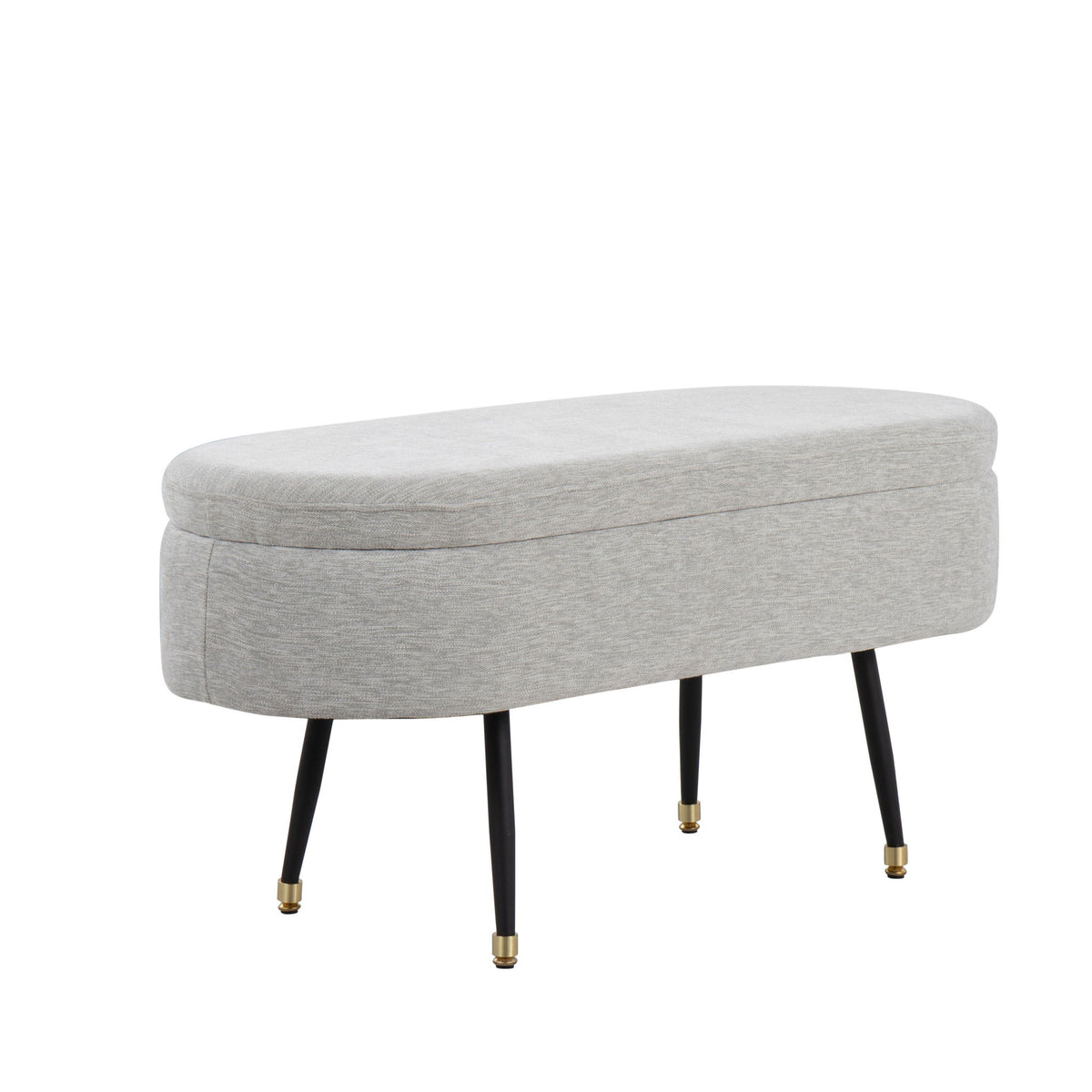 Harvey - Contemporary Storage Bench - Gray