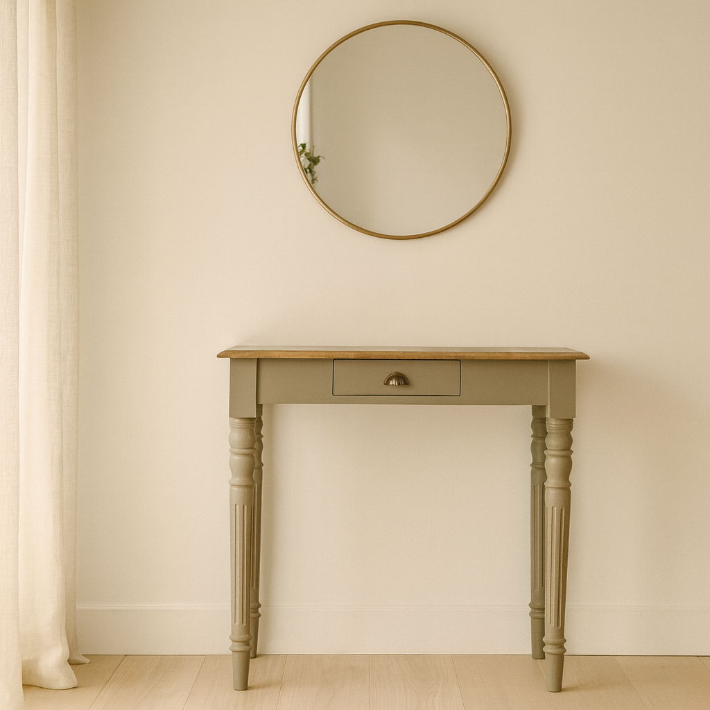 Hand Painted Writing Desk - Brown
