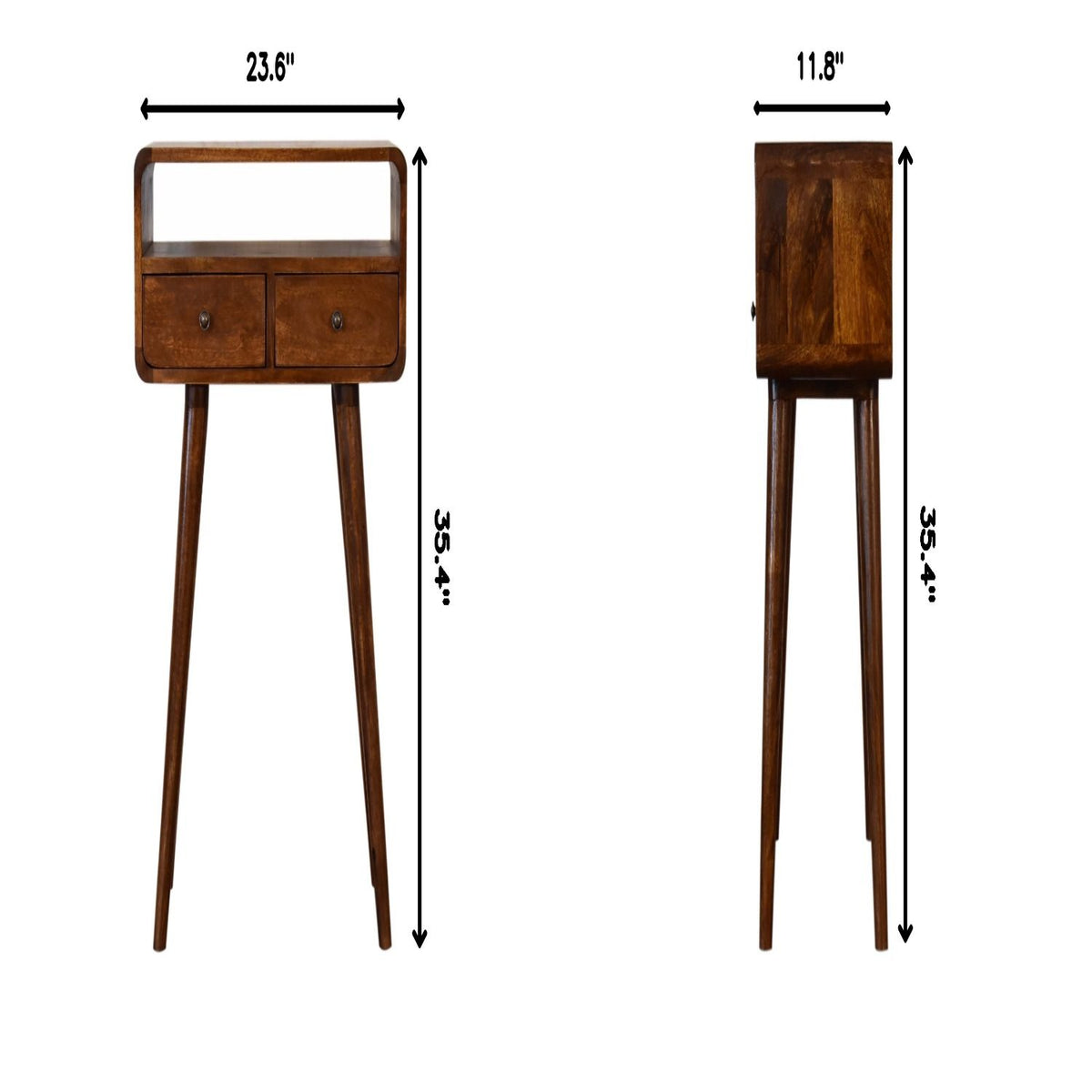 Mini Console Table - Chestnut