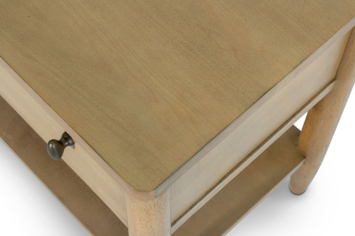Chatham - 1 Drawer Nightstand With USB-A And USB-C Port - Warm Maple