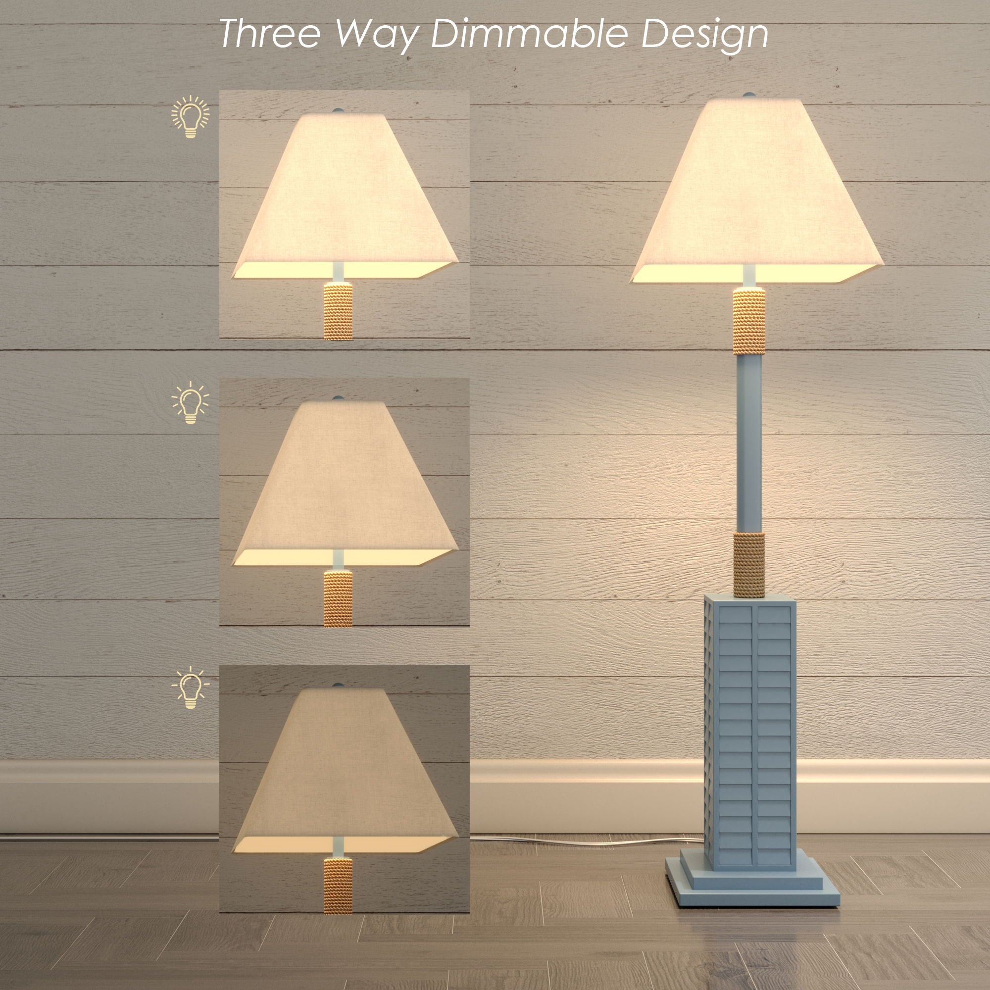 Shutter - Polyresin Coastal Floor Lamp