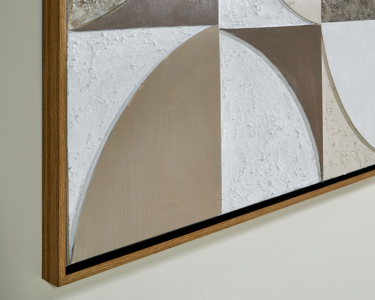 Harelman - Wall Art - Tan / Taupe / White