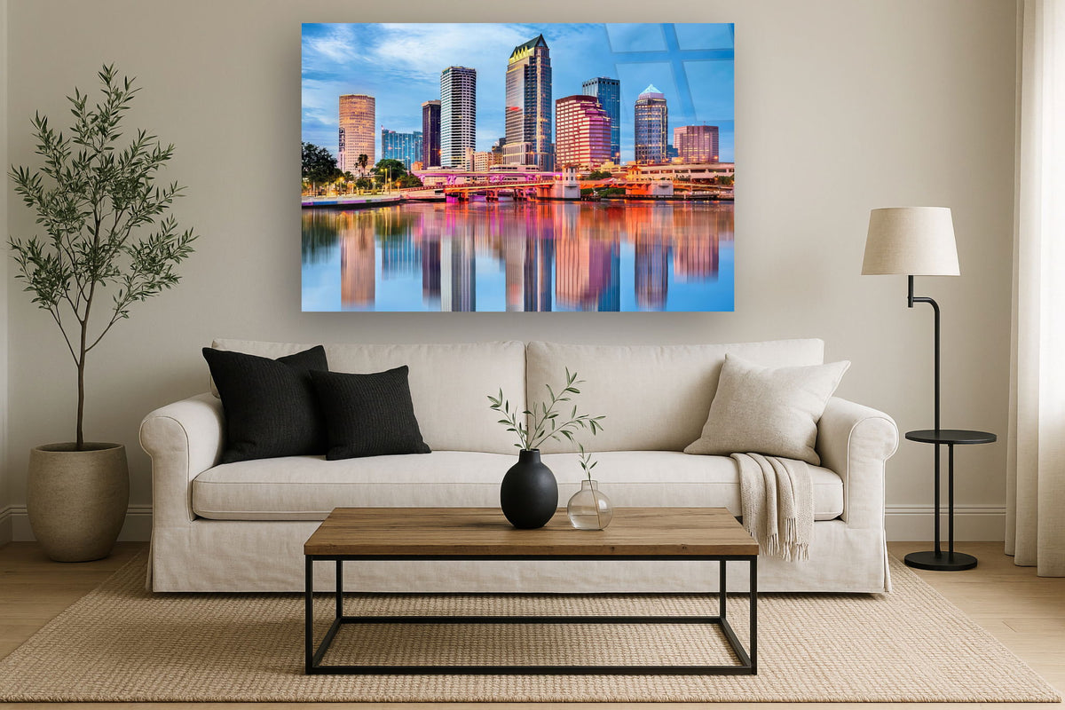 Tempered Glass With Foil - Tampa Bay - Light Blue