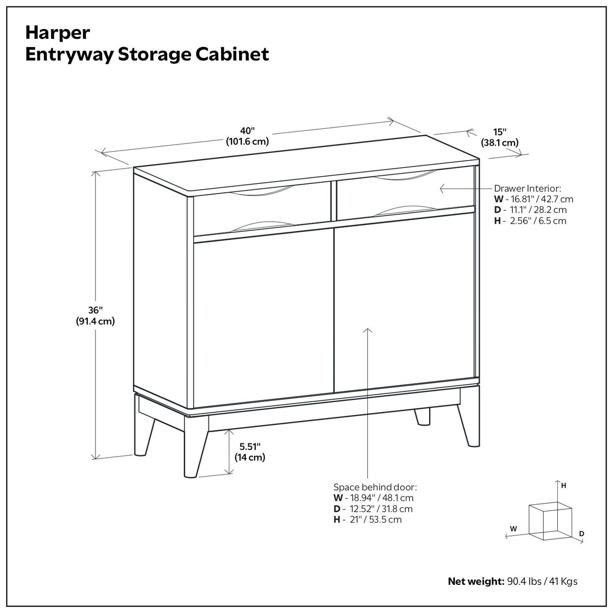 Harper - Entryway Storage Cabinet - Walnut Brown