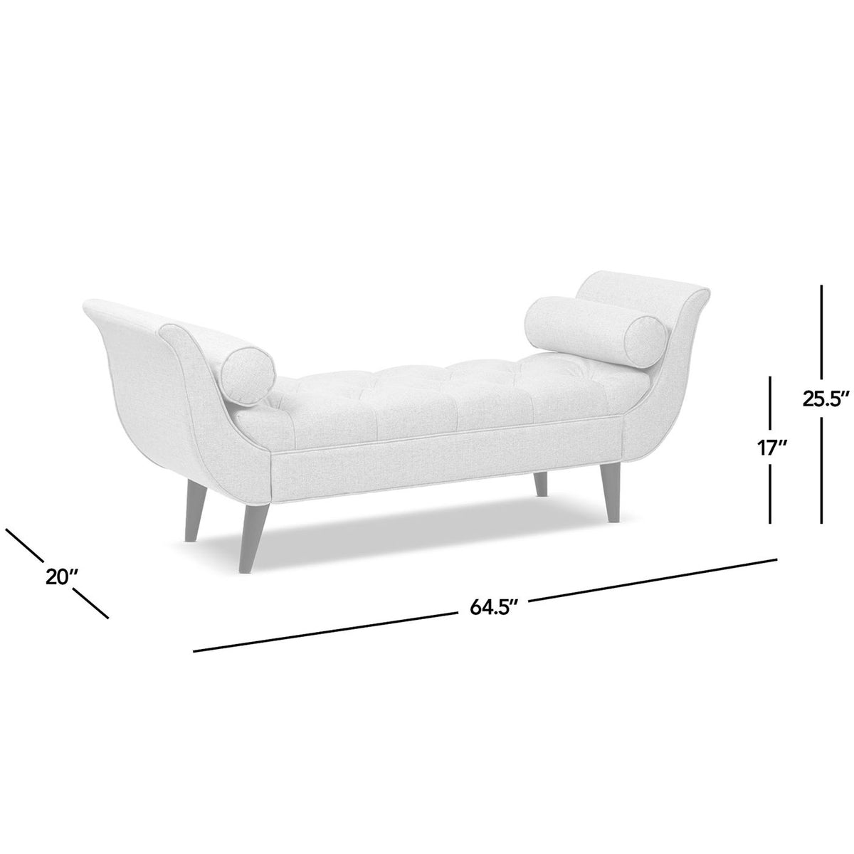 Alma - Tufted Flared Arm Entryway Bench