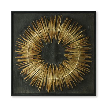 Buddins - Wall Art - Black / Gold Finish
