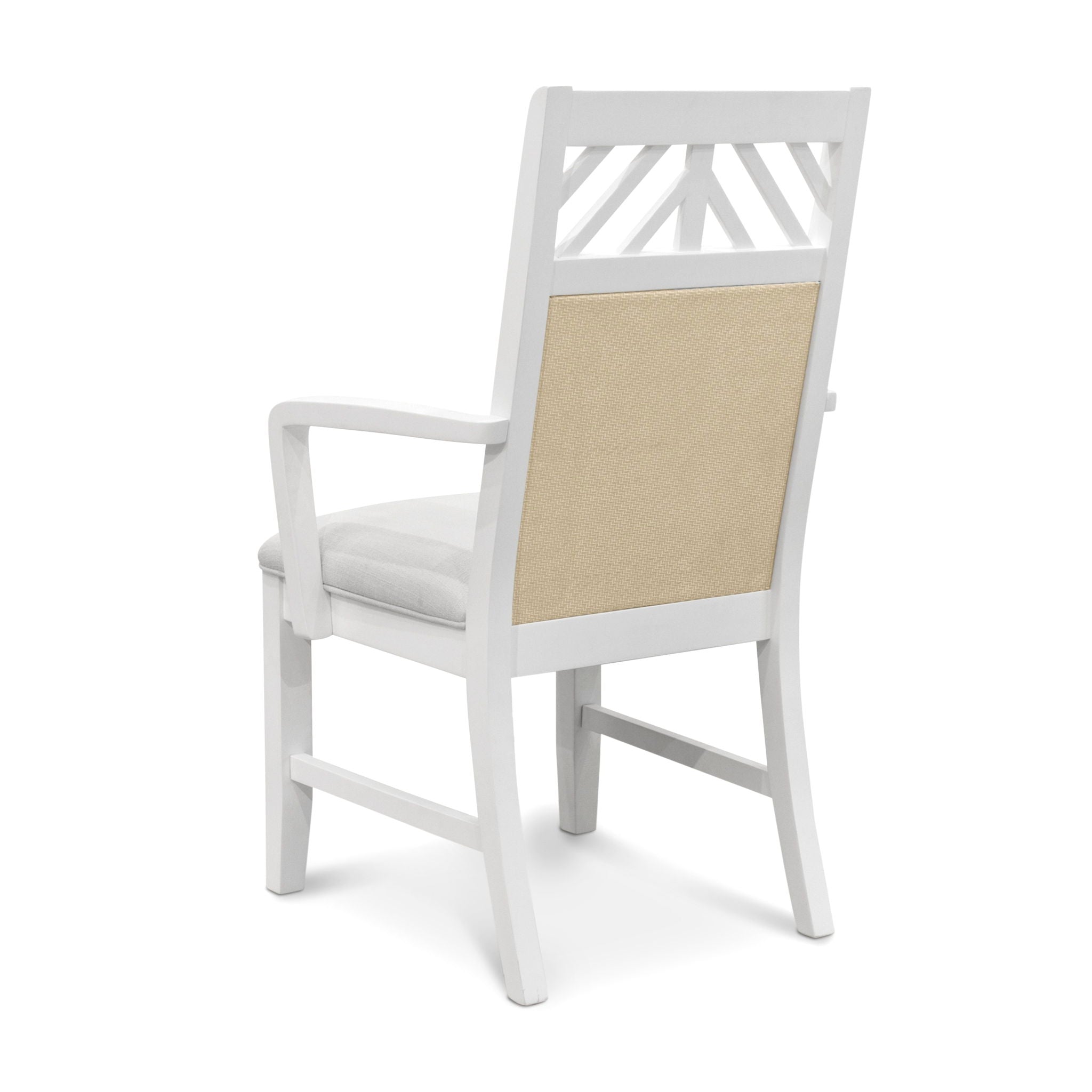 Miramar - Upholstered Dining Arm Chair (Set of 2) - Stark White / Sand