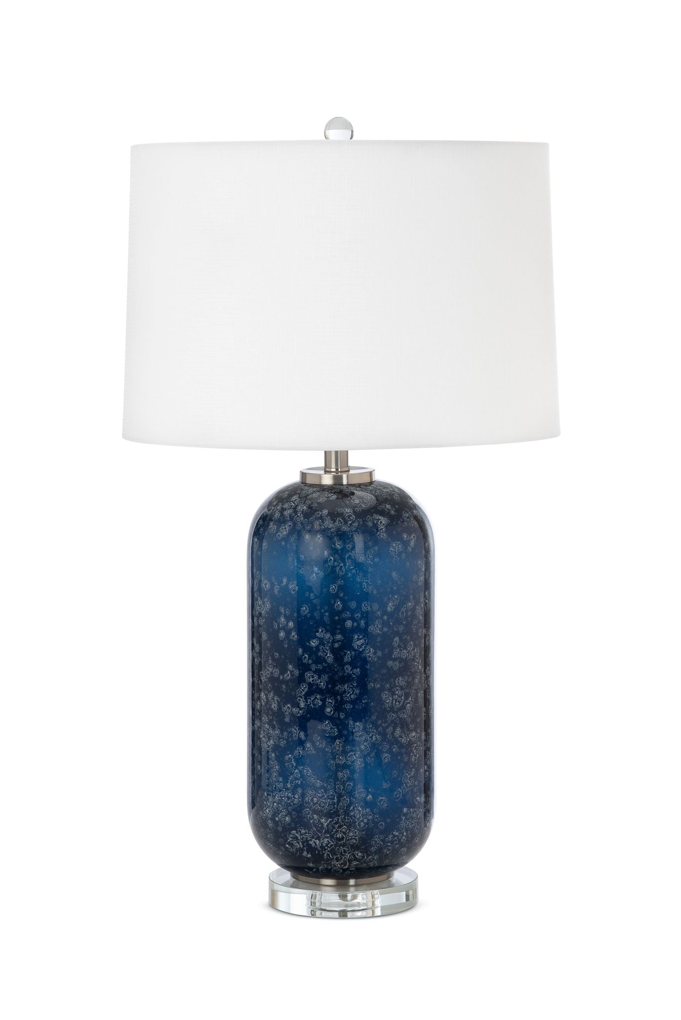 Tootsie - Glass Table Lamp With Crystal Base (Set of 2) - Deep Blue